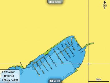 Du kan også få en melding hvis du forsøker å bruke en begrenset funksjon når Navionics-kartkortet