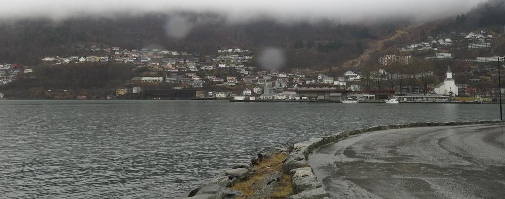 7.2.3. Sørfjordsenteret Beskrivelse Havneområdet ved Sørfjordsenteret består av en eldre utfylling i sjøen. Litoralsonene består av en kombinasjon av sprengstein og andre fyllmasser.