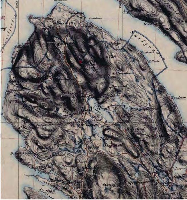 4.1 Topografi og historisk utgangspunkt planområdet utsnitt av