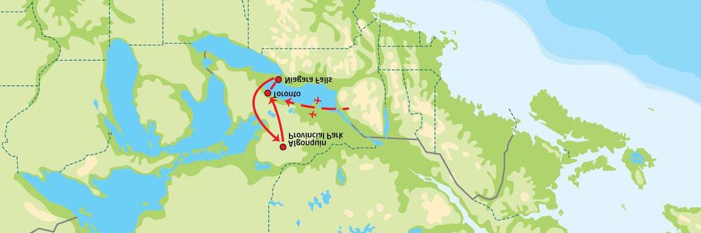 Dagsprogram Dag 1: Avreise Norge - Toronto Dere flyr fra Norge til Toronto. Fra flyplassen blir dere kjørt til hotellet. Toronto er Canadas største og verdens mest multikulturelle by.