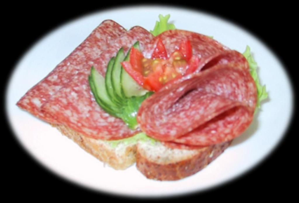 Smørbrød m/ Salami Brød Smør