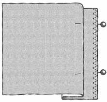 STOFF: Ikke-elastisk, medium, i to deler. VELG: Ikke-elastisk, medium og Tråkling. BRUK: Trykkfot A og nål nr. 80, som anbefalt Legg sammen stoffet rette mot rette.