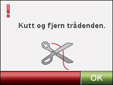 Skyv rammeklemmen inn på rammefestet fra forsiden og bakover til den klikker på plass. Du vil ikke kunne gå til utsying av broderi uten at den valgte rammen er ordentlig koblet til.