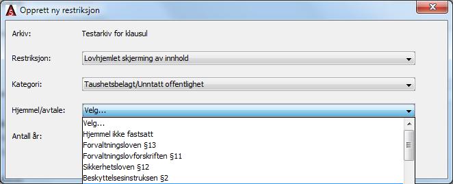 Retningslinjer for restriksjonsvurdering i Asta Retningslinjene angir hvordan man registrerer restriksjoner i Asta etter at man har tatt stilling til hvilke klausuler som gjelder, for eksempel