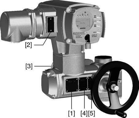 Identifisering SAEx 07.2 SAEx 16.2 / SAREx 07.2 SAREx 16.2 Styreenhet: elektro-mekanisk 2. Identifisering 2.1. Typeskilt Hver utstyrskomponent (aktuator, styreenhet, motor) er merket med et typeskilt.