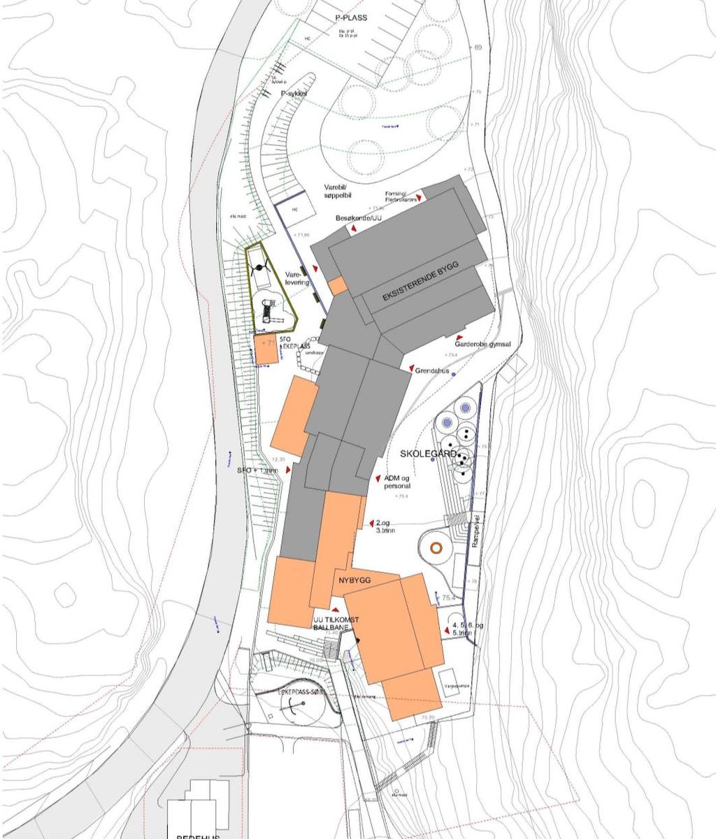 AREAL EKSISTERANDE OG NY SITUASJON - EKSISTERANDE AREAL 1.