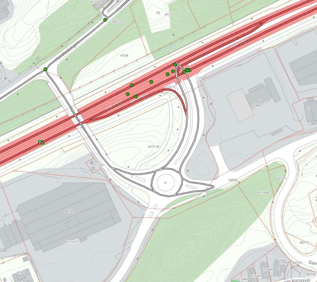 Figur 10 Oversikt over trafikkulykker i området (kart: NVDB). Tabell 3 Trafikkulykker 2005-2014 i krysset med Rv 80 (NVDB).