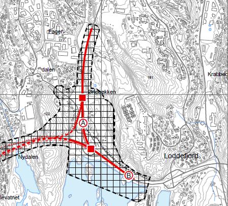 Sotrasambandet Fjell Bergen I vest grenser planområdet til vedtatt kommunedelplan for Rv 555 Fastlandssambandet Sotra Bergen.