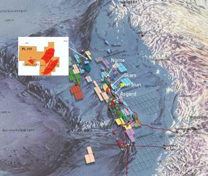 Figur 2-1. Kart over midtre Nordsjøen med Aasta Hansteen (Oljedirektoratets faktakart) 2.1.2 Produksjonsperiode og utbyggingsløsning Produksjonsperioden for Aasta Hansteen er estimert til ca.