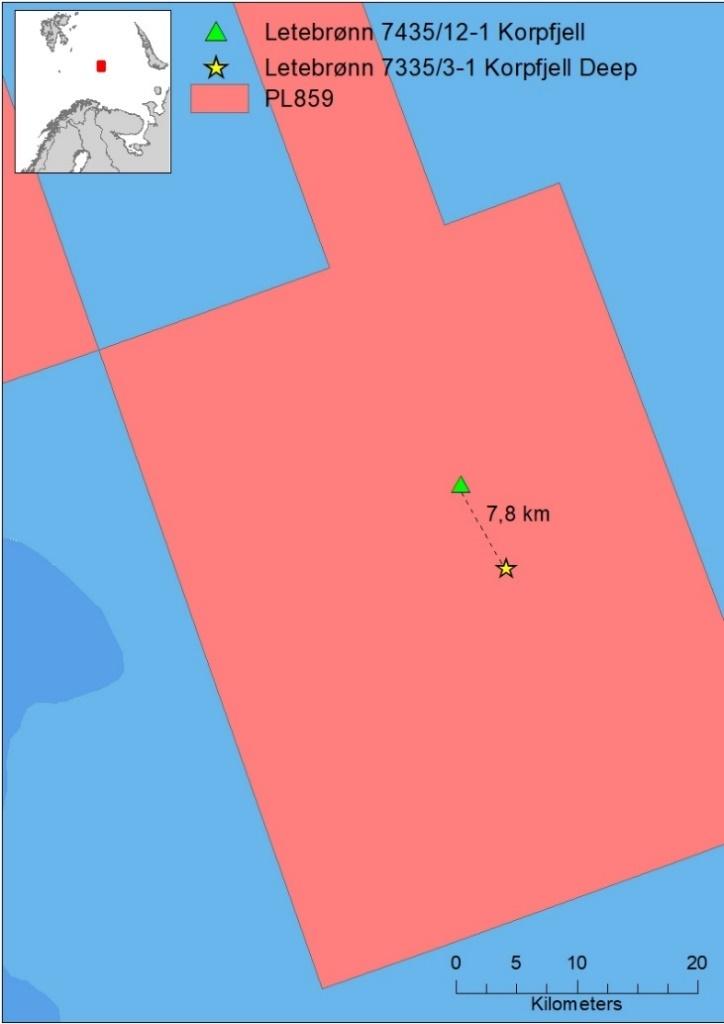 Tabell 1-1 Basisinformasjon for letebrønn 7335/3-1 Korpfjell Deep Posisjon for DFU (geografiske koordinater) 73 59'49,9305"N og 35 50'13,9944"E Vanndyp Borerigg 248 m