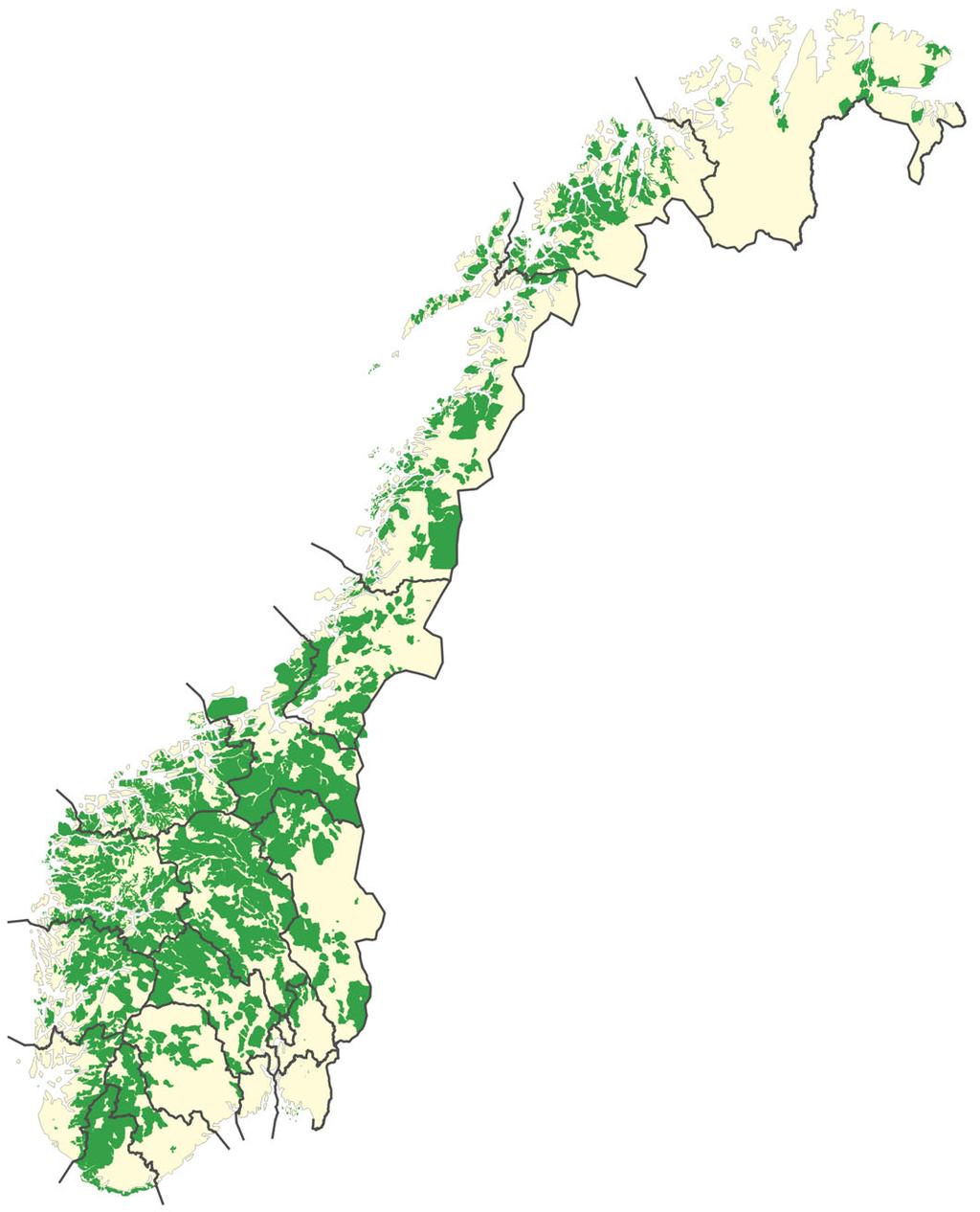 Korleis finne og bruke IBU? NIBIO si kartteneste «Kilden» finn du på internettadressa https://kilden.nibio.no/ Når du startar «Kilden» vil noregskartet koma fram på skjermen.