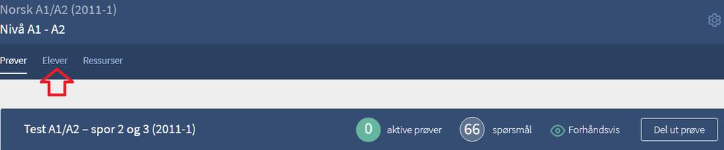 Hvis du ønsker å legge flere kurs/tester, må du velge «Min kurs» på nytt, og gjenta prosedyren ovenfor. 3. Notere kurs/pinkode Når du er ferdig å legge kurs/test, kommer du til klassen.