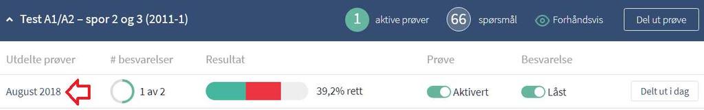 Læreren ser hvilken oppgave eleven har valgt, hva eleven har besvart og når oppgaven ble besvart. Lærer kan velge mellom 0 og 1 i vurderingen. Læreren må velge 1 for å godkjenne resultater.