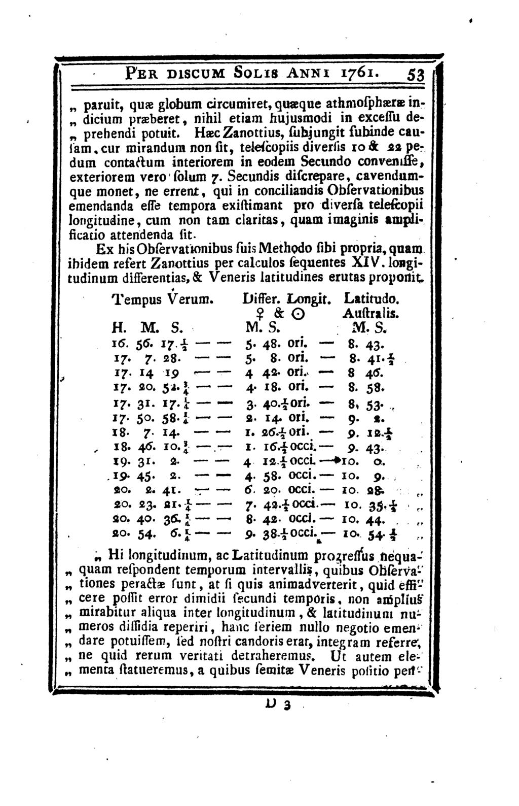 Fer discum Solis Ann1 1761. 53 paruit, quse globum circumiret, quaeque athmosphserse in- dicium prseberet, nihil etiam hujusmodi in excessu de- prehendi potuit.
