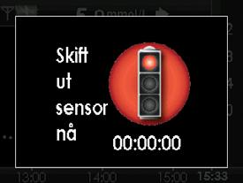 8 8.1 AUTOMATISK AVSTENGING AV SENSOR Mottakeren vil fortelle deg hvor mye tid du har igjen før sensorøkten er over.