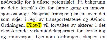 FoU i NTP 2018-2029 ITS program hos SVV med mange piloter.