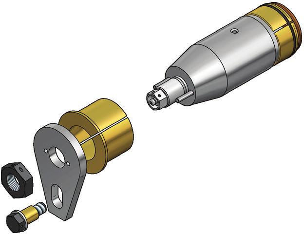 adjacent inner part of bondura conical sleeve. Contact surfaces between outer part of bondura conical sleeve and adjacent bore in support. Warning!