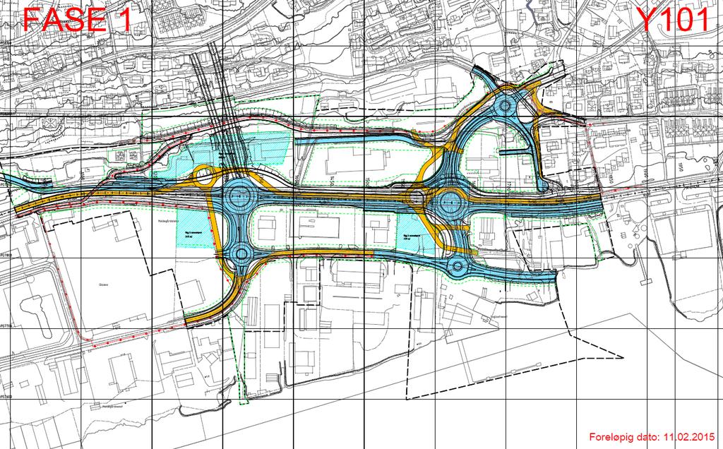 Det er ikke vurdert hvordan en trafikkvekst på E39 østover vil slå ut i krysset med. 5.6 Anleggsperiode Anleggsperioden er delt inn i tre faser.