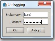 Skriv inn oppgitt brukernavn og passord i innloggingsvinduet Har du problemer med å starte matrikkelen, se installasjonsveiviser på våre nettsider.