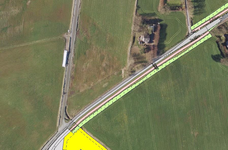 Planstatus og rammevilkår Gjeldande reguleringsplanar Figur 2: Vestre del av PlanId 8200 Gang- og sykkelveg langs Lalandsvegen, vedtatt 20.06.