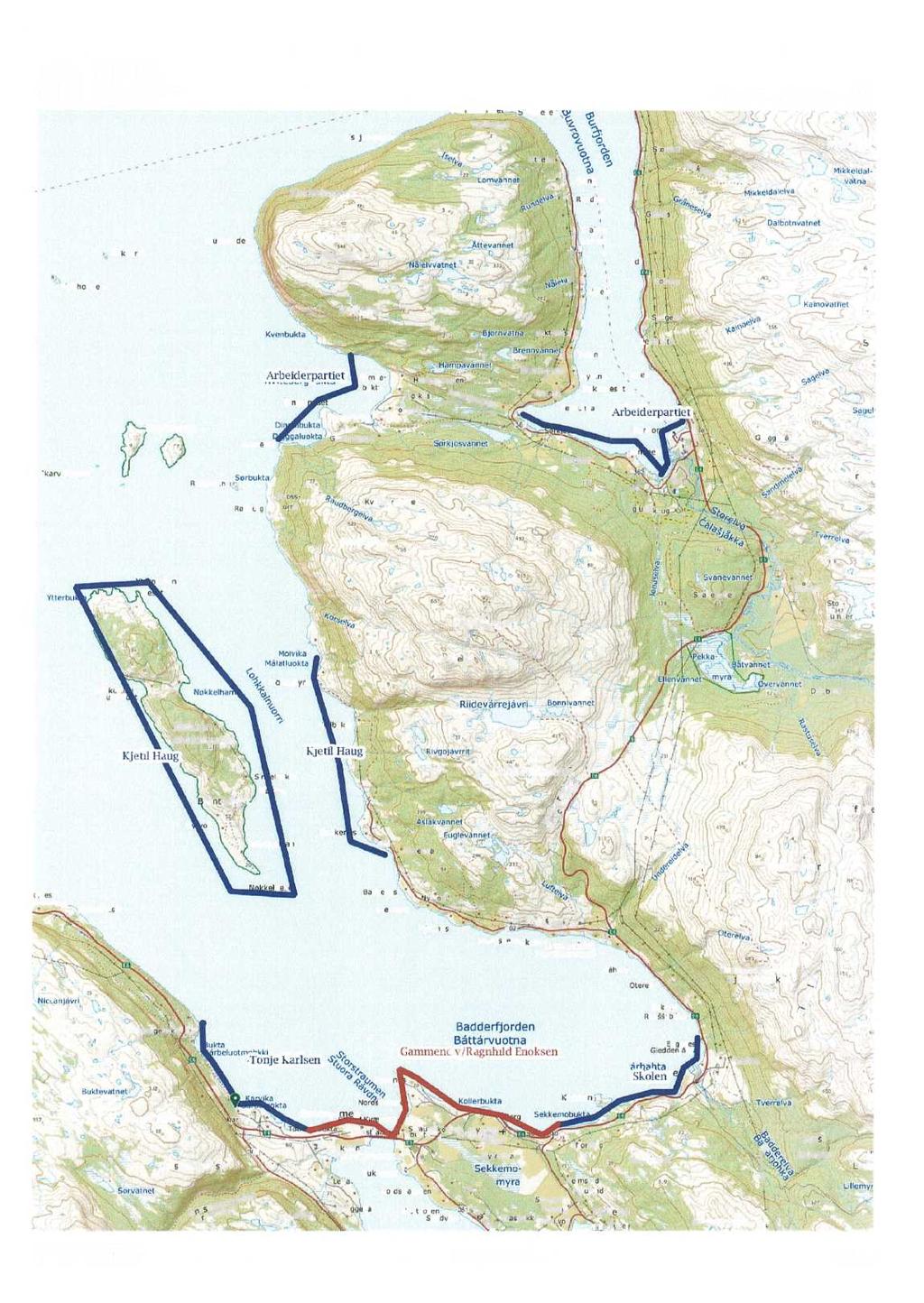 N I B I O NORSK INSTITUTT FDR BIOØKONOMI _ Kart fra g "H-'vsaflflfl ureuncsex on o, T Tfgc lisajot-gédui _.. z.o Mefjeli M:klu:\1Jul~ _, T _ m. _ valna v V. '. ' 55 K ' bebergan.