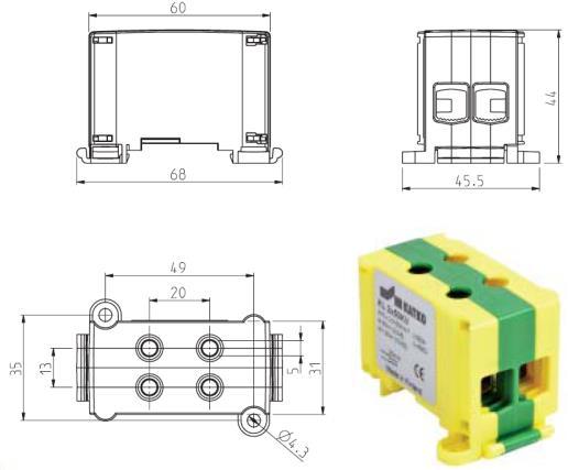 Side 5 av 5 Koblingsklemmer inntak/stiger Produkter OGK KL 1x50q Al-Cu OGK KL 2x50q Al-Cu Elnr.