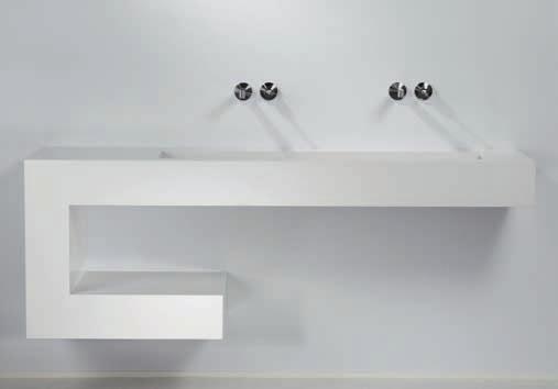 Meganite Vetti Vetti er en trendy vask til badet for plassering på vegg.