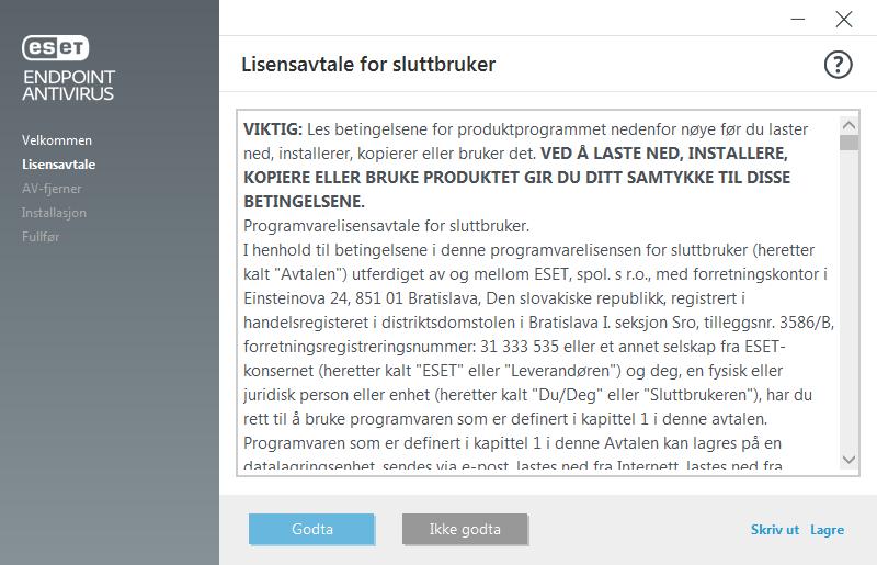 3.1.1 ESET AV Remover Verktøyet ESET AV Remover hjelper deg med å fjerne nesten all virusbeskyttelsesprogramvare som er installert på systemet ditt.