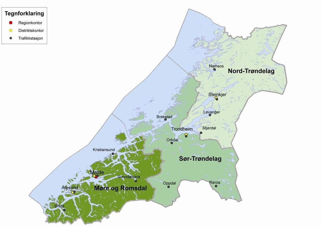 Plan for hovednett for sykkel - Status Region midt Steinkjer Verdal Levanger