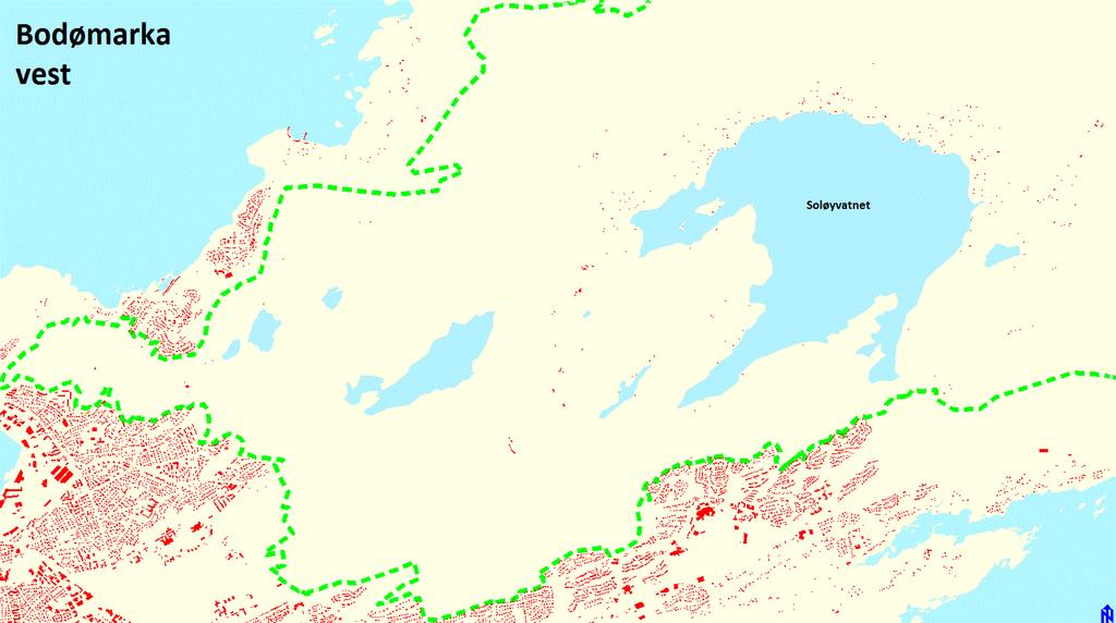 VEDLEGG 3: Kart over Bodømarka som viser bygninger