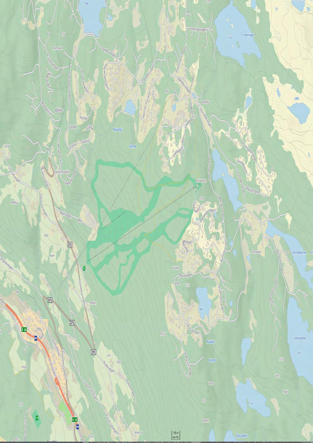 Storstøllie Lomtjednhaugen Rudstølen Danebubakken Vardingrenda Danebu Kongsgaard 3