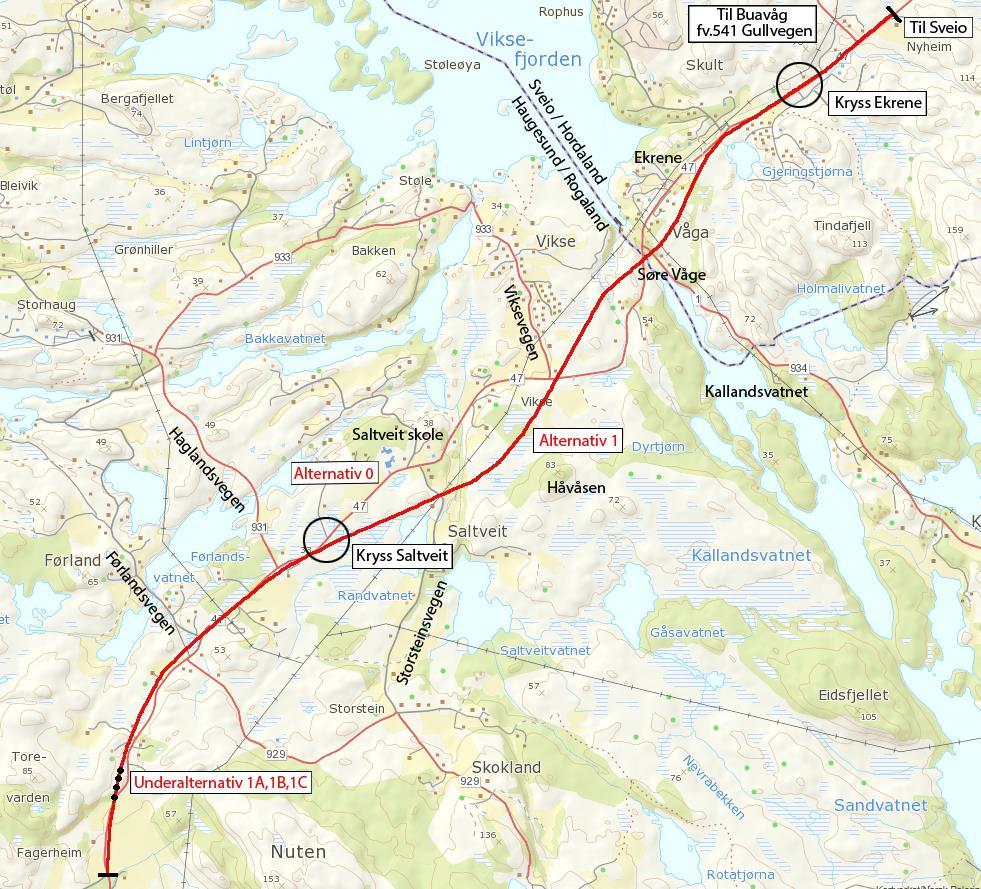 10 2 Bakgrunn Detaljreguleringsplan med konsekvensutredning for fv. 47 Fagerheim - Ekrene gjelder oppgradering av vegstandarden mellom Fagerheim og Ekrene.