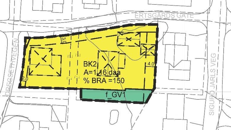 Beskrivelse av planforslaget Parkering og atkomst: Planområdet følger bestemmelser og intensjoner i områdeplanen.