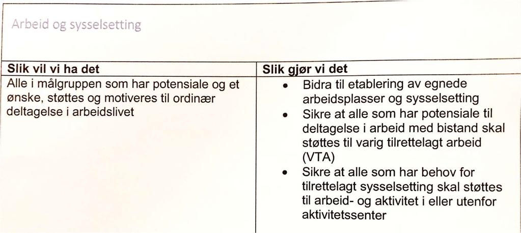 Inndeling av planen 11 satsningsområder: