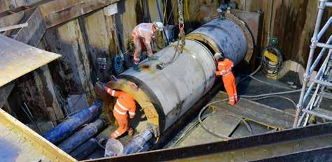 95 Tunnelering Dette røret gjenbrukes og presses helt ut i mottaksgropa. Startrøret er alltid tilpasset den dimensjonen som skal presses.