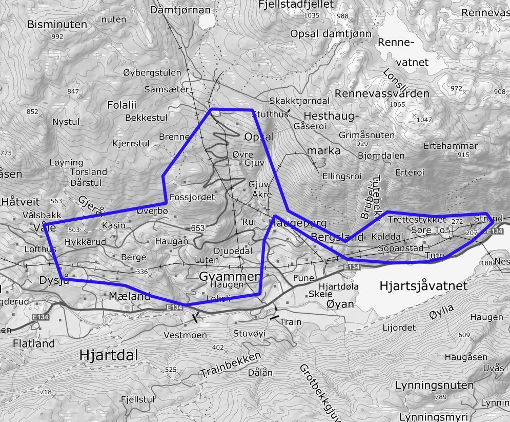 1 Innledning BioFokus ved Sigve Reiso, og Terje Blindheim har foretatt kvalitetssikring og nykartlegging av kulturmarkslokaliteter i Gvammen-området i Hjartdal kommune i Telemark.