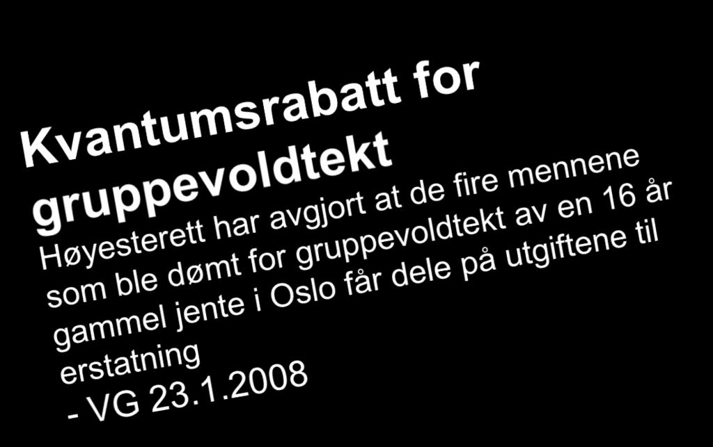 erstatningen til