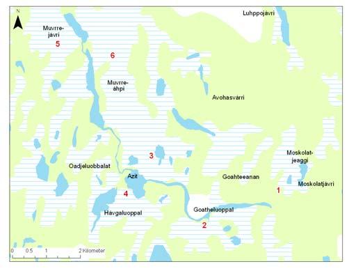 380 mm (Moen 1999). Omtrent halvparten av nedbøren kommer i løpet av sommeren og kun ca. 70 mm i perioden desember mars. Området er dekket av snø cirka 200 dager i året og vegetasjonsperioden er ca.