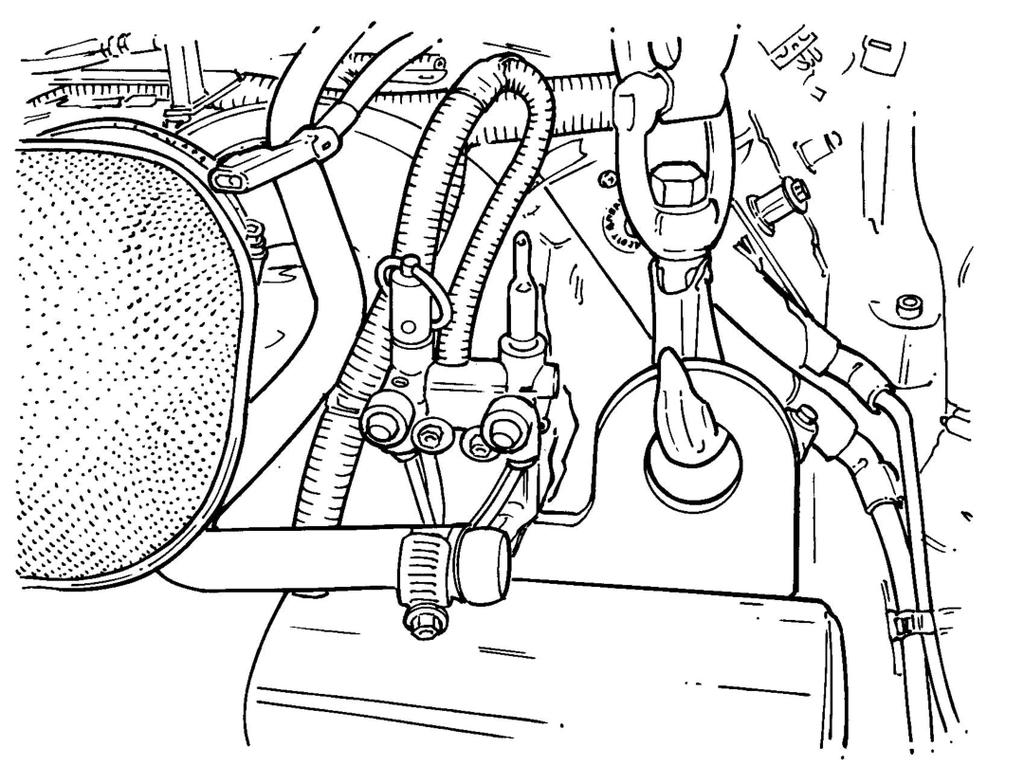 Del 6 - Oppbevring 6. Pump luft inn i systemet til begge de grønne indiktorene vises og vnn dreneres på hver side v motoren. Dreneringen vil begynne på bbord side og deretter på styrbord side.