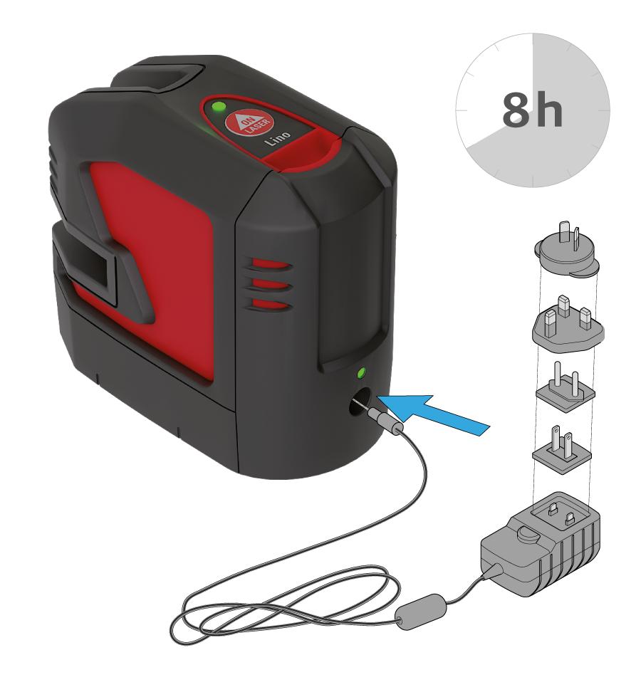 Ikke-godkjente ladere eller kabler kan føre til at batteriet eksploderer eller ødelegger instrumentet.