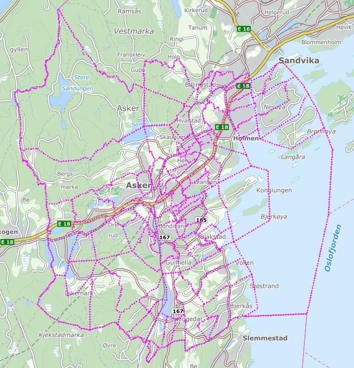 Nye Asker Kunnskapsgrunnlaget Kunnskapsgrunnlaget er geografisk,