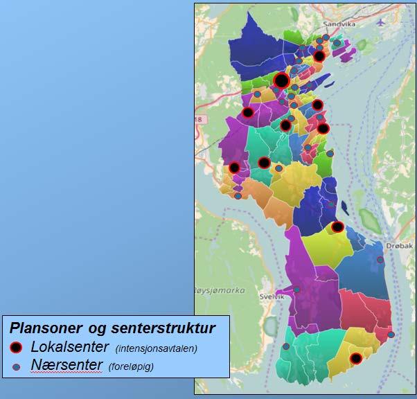 Nye Asker Kunnskapsgrunnlaget Kunnskapsgrunnlaget er geografisk, og baseres på: SSBs 150 grunnkretser 48 plansoner 1000-3000 innbyggere relativt homogene områder Plansone Folkemengde 01 Nesøya Nord 2