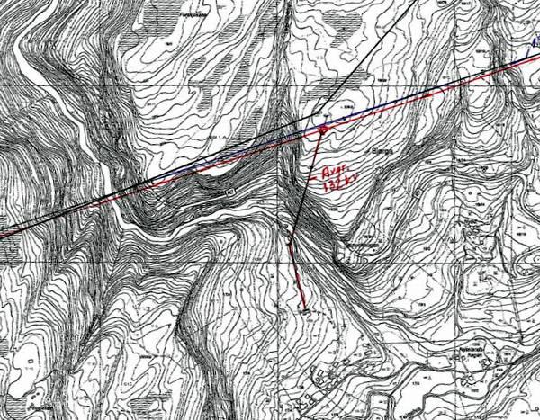 Vannveien er inntegnet på kart i figur 3. Fra området like nordøst for Neteland gård etableres påhugg og det drives en ca.