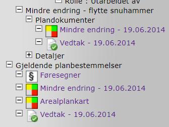 planregister som sikrer at det blir løpende oppdatert.