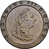 Utenlandske mynter 1114 George III, 2 pence 1797 KM.619 S.3776 01 1 500 Ex. Kjell Ruud Kjerrehjul til mynter av Kjetil Kvist England regnes som den industrielle revolusjonens vugge.