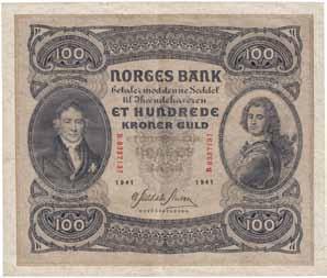 Sedler 17 100 kroner 1941.