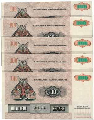 1 kroner 1914-1921 VK 1 000 157 Lot 25 stk. sedler hvorav 22 stk.