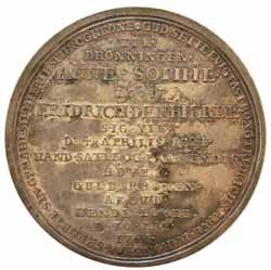 217 og Knut Brestrup Den første hertugen av Northumberland død i 1786 eller hans kone Elizabeth død i 1776 bygget opp en fantastisk medaljesamling som denne medaljen sannsynligvis stammer fra.