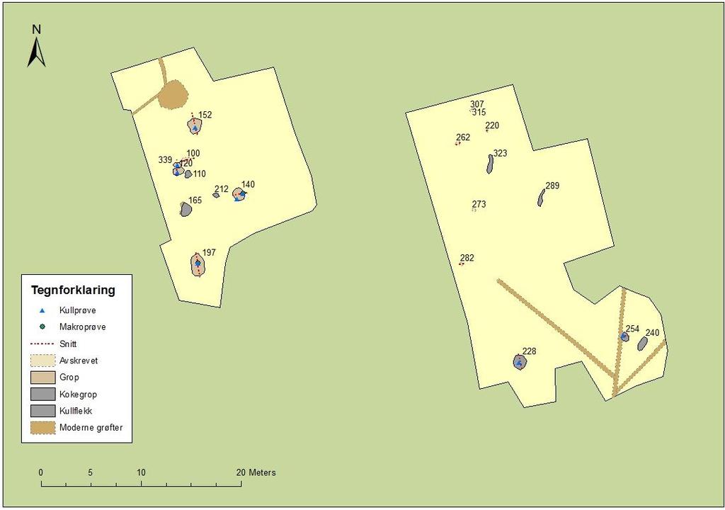 Kart 2: Oversikt over strukturer på feltet. Kartgrunnlag: Statens kartverk. Tillatelsesnummer NR12000-150408SAS. Produsert 12.2.2015 HR 5.