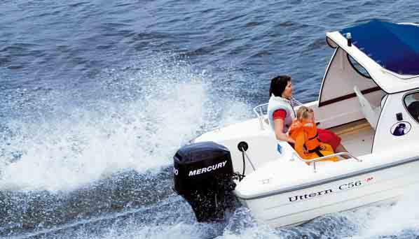 Kabin C56 EN KLASSISK UTTERN Uttern C56 er en stabil modell med midthytte som har mye å tilby, inklusive god bevegelsesfrihet. En perfekt båt for de fleste aktiviteter som f.eks.